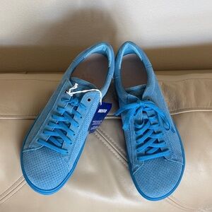 Birkenstock Bent  Sky Blue Embossed Suede Shoes Women’s Size 9 Men’s Size 7 New